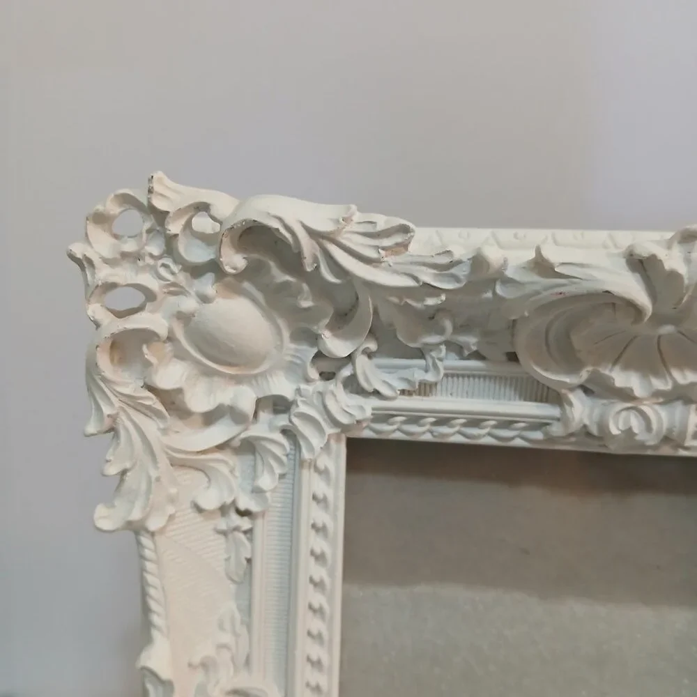 New Shabby Chic White Ornate Scroll Picture Frame-Azzure Home 4x6 - Picture 2 of 4